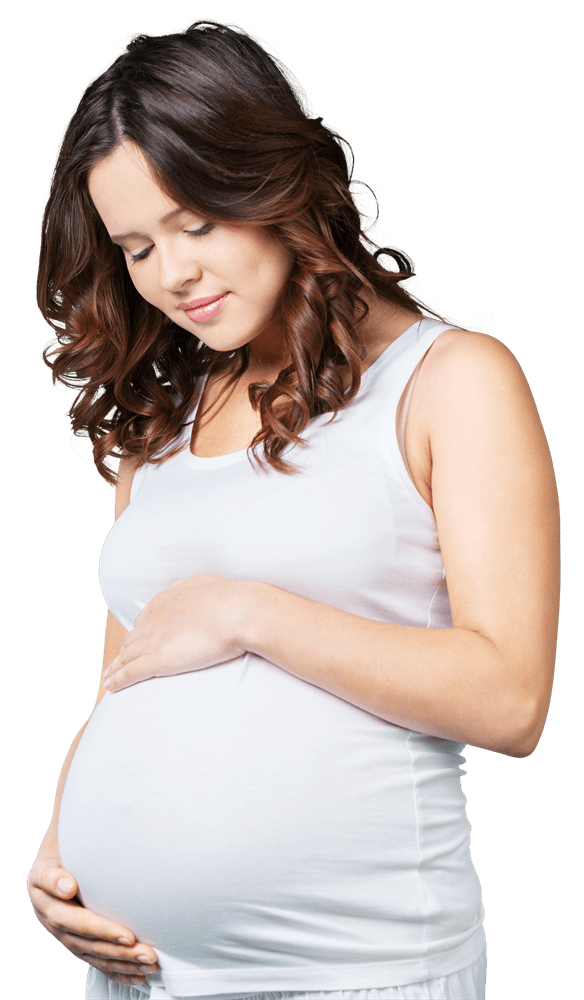 Imagem de mamãe de primeira viagem, grávida.